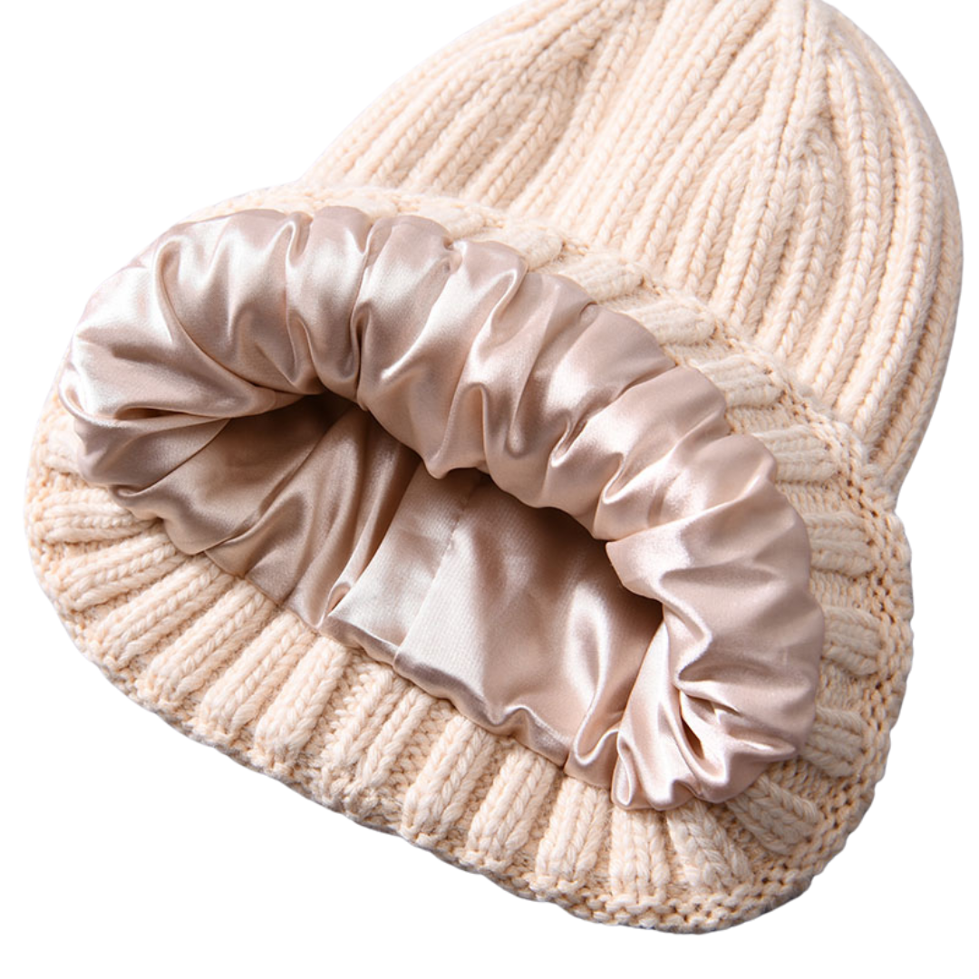 Bonnet d'hiver "SilkyNest" en SOIE