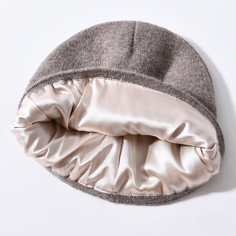 Bonnet d'hiver "SilkyCash" en SOIE